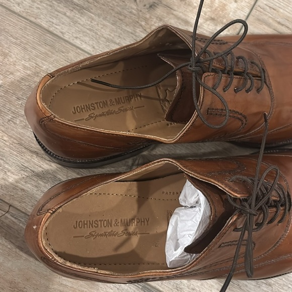 Johnston Murphy Vintage Oxford Wingtip Shoe Brown Leather Lace Size 9.5 - Picture 5 of 8